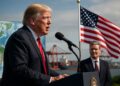 Trump anuncia arancel global de 15 % a 20 % junto a líder británico.