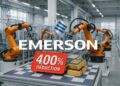 Bank of America recomienda Brazos robóticos en fábrica de Emerson Electric con logotipo y deducción del 4,00%.