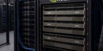 Servidores con GPUs Nvidia en centro de datos tras cierre del proyecto Dojo