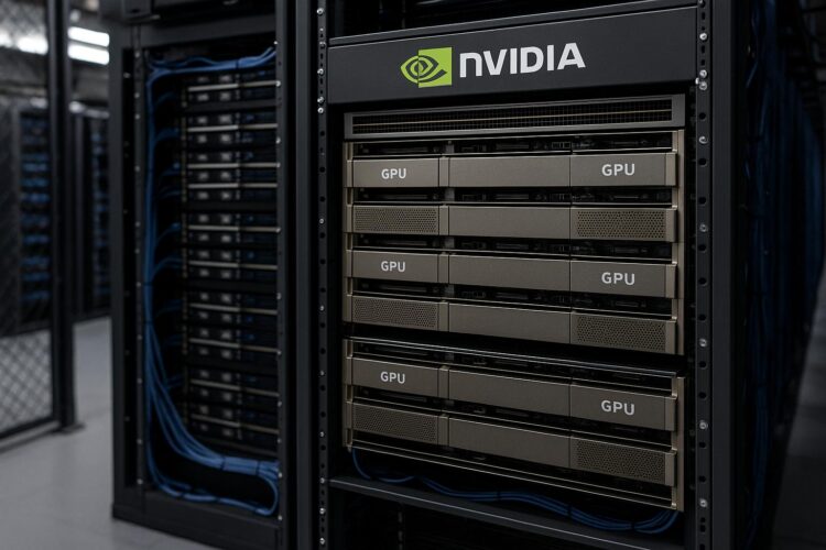Servidores con GPUs Nvidia en centro de datos tras cierre del proyecto Dojo