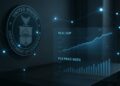 Datos económicos de EE. UU. proyectados en un entorno institucional con blockchain.