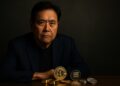 Robert Kiyosaki con Bitcoin, Solana, oro y plata como activos clave de inversión.