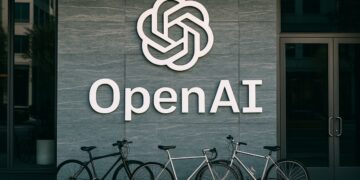 Sede de OpenAI con logo destacado al centro, simbolizando su nueva plataforma laboral