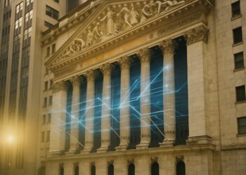 Fachada del NYSE refleja la inversión de ICE en Polymarket y su expansión hacia mercados digitales.