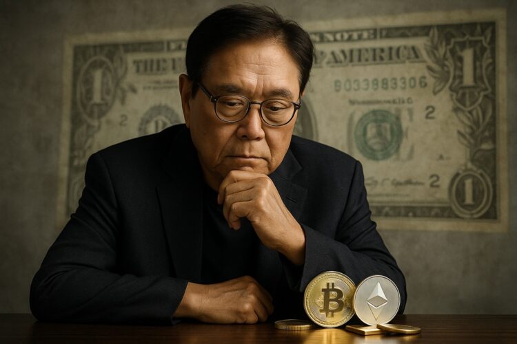 Robert Kiyosaki observa Bitcoin, Ethereum, oro y plata frente a un dólar deteriorado.