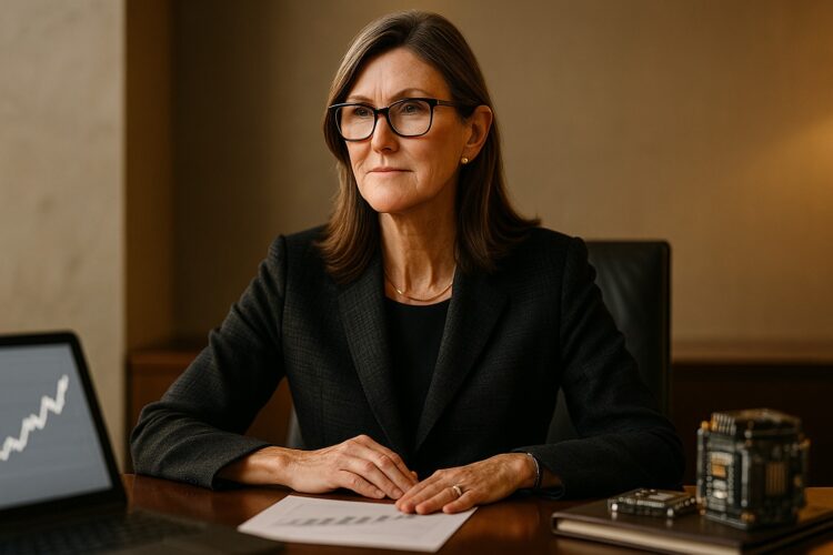 Cathie Wood observa documentos y tecnología de IA tras capitalizar ganancias recientes.