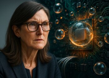Cathie Wood analiza un entorno de inteligencia artificial tangible con señales de tensión tecnológica.