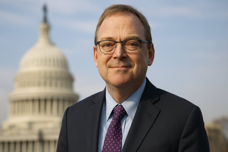 Kevin Hassett frente al Capitolio transmite confianza sobre el pronto fin del cierre del gobierno.