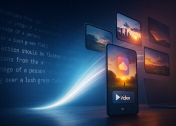 Texto luminoso se convierte en video, representando Sora de OpenAI y su adopción masiva.