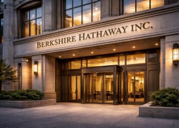 Fachada institucional de Berkshire Hathaway que refleja su peso histórico
