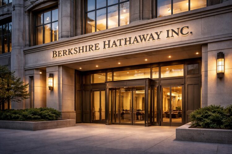 Fachada institucional de Berkshire Hathaway que refleja su peso histórico