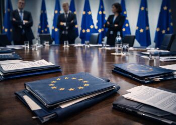 Funcionarios europeos debaten aranceles de Trump en reunión clave de la Unión Europea.