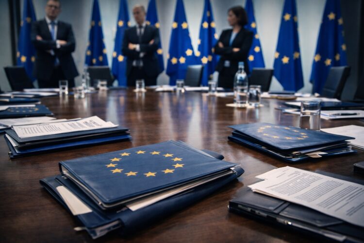 Funcionarios europeos debaten aranceles de Trump en reunión clave de la Unión Europea.