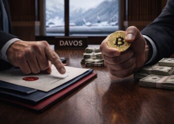 Choque entre política y dinero por control de criptomonedas en Davos.