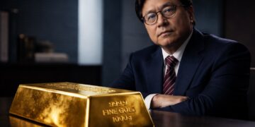 Tom Lee observa el oro mientras anticipa repunte de criptomonedas.