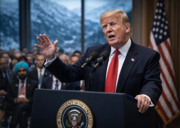 Donald Trump ofrece un discurso tenso ante líderes globales en Davos.
