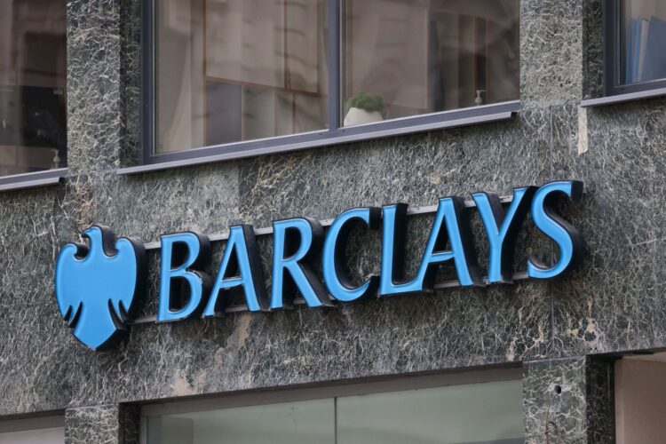 A sign at a Barclays Plc bank branch in London, UK, on Tuesday, July 25, 2023. Barclays are due to report first-half results on Thursday, July 27. Photographer: Hollie Adams/Bloomberg