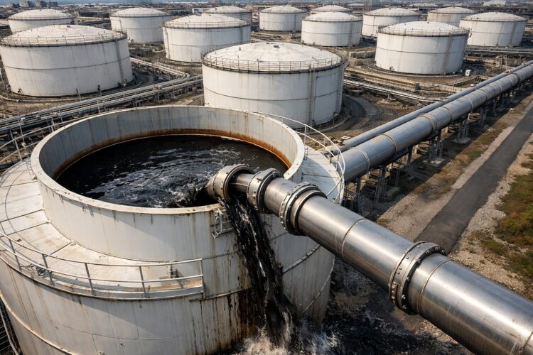 Terminal libera reservas de petróleo hacia gran oleoducto.