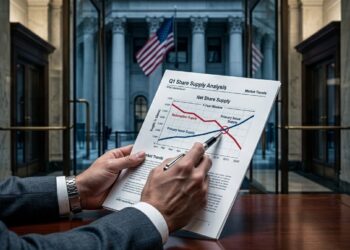 Gráfico análisis oferta de acciones Q1 recompras Wall Street