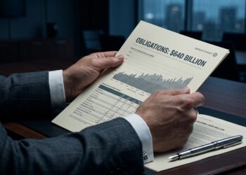 Ejecutivo sosteniendo un reporte financiero de Morgan Stanley con cifra de $640 mil millones.