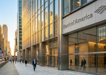 Sede de Bank of America en rascacielos de Nueva York durante resultados récord