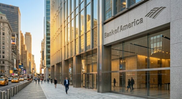 Sede de Bank of America en rascacielos de Nueva York durante resultados récord