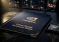 Dossier azul NVIDIA 'China Trade Strategic Pivot' y chip H20 en almohadilla.