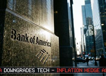 Pilar grabado de Bank of America con teletipo: BOFA DOWNGRADES TECH - INFLATION HEDGE ALERT