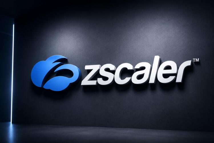 Logo de Zscaler en entorno corporativo oscuro y minimalista.