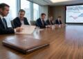 Ejecutivos revisan reporte de BofA en
