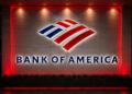 ogo de Bank of America en entorno corporativo con señales de cautela