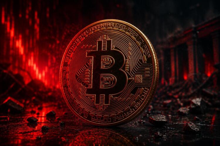 Bitcoin bajo presión en un entorno financiero de alto riesgo.