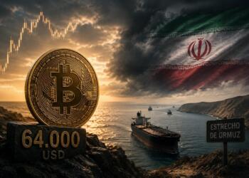Bitcoin resiste en 64.000 dólares mientras la tensión en Ormuz empaña la tregua.