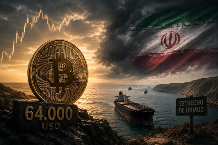 Bitcoin resiste en 64.000 dólares mientras la tensión en Ormuz empaña la tregua.
