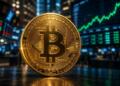 Bitcoin frente a pantallas bursátiles tras mejora del mercado