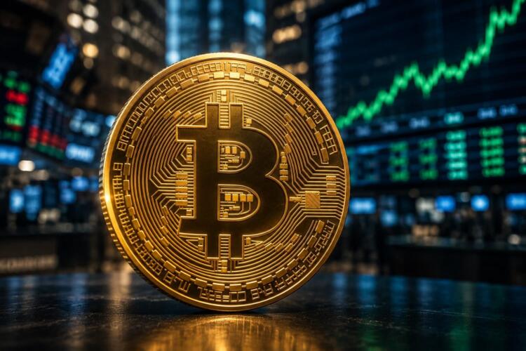 Bitcoin frente a pantallas bursátiles tras mejora del mercado