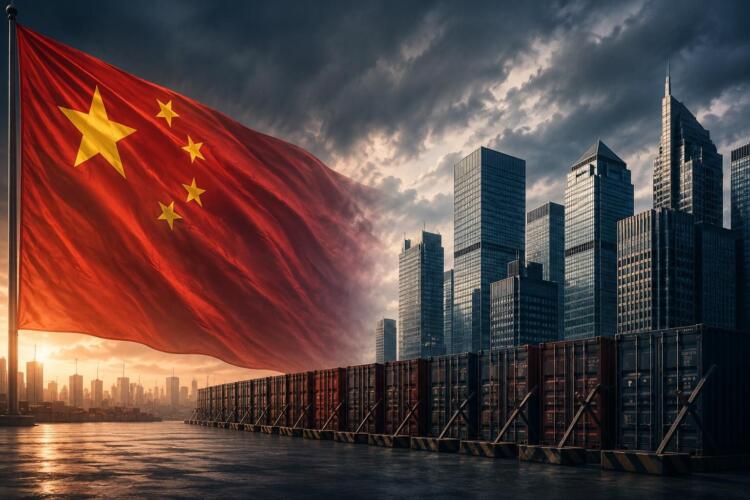 Bandera china domina la escena frente a distritos corporativos de EE. UU.