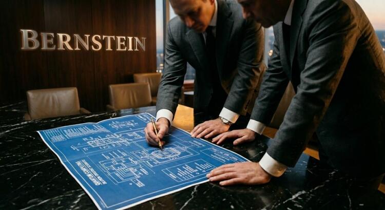 Profesionales de Bernstein inclinados sobre un plano de computación cuántica detallado.