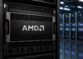 Servidor de IA de AMD en un moderno centro de datos.