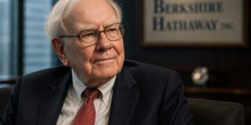 Warren Buffett en un entorno corporativo de Berkshire Hathaway.