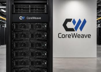 CoreWeave muestra servidores y capacidad de infraestructura de IA.