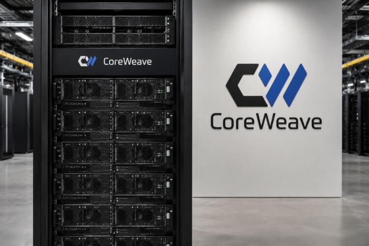 CoreWeave muestra servidores y capacidad de infraestructura de IA.