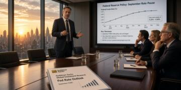 Ejecutivo presenta un reporte de Goldman Sachs sobre las perspectivas de tasas de la Fed.