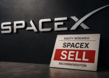 SpaceX junto a una recomendación de venta de analistas.