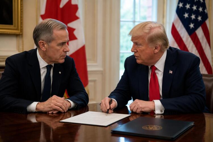 Donald Trump y Mark Carney negocian un acuerdo comercial bilateral.