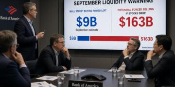 Ejecutivos de Bank of America discuten advertencia de liquidez y ventas forzadas.