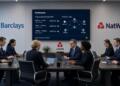 Representantes de Barclays, NatWest y Lloyds en una reunión con datos de liquidación.