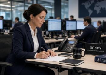 Analista financiera en oficina de mercados de capitales y bonos