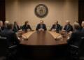 Miembros de la Junta de Gobernadores de la Reserva Federal reunidos en una sala.